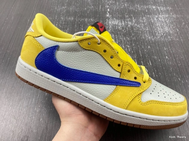 Kicktheory Canary Air 1 Low Jordan x Travis DZ4137-700 Scott OG 0702